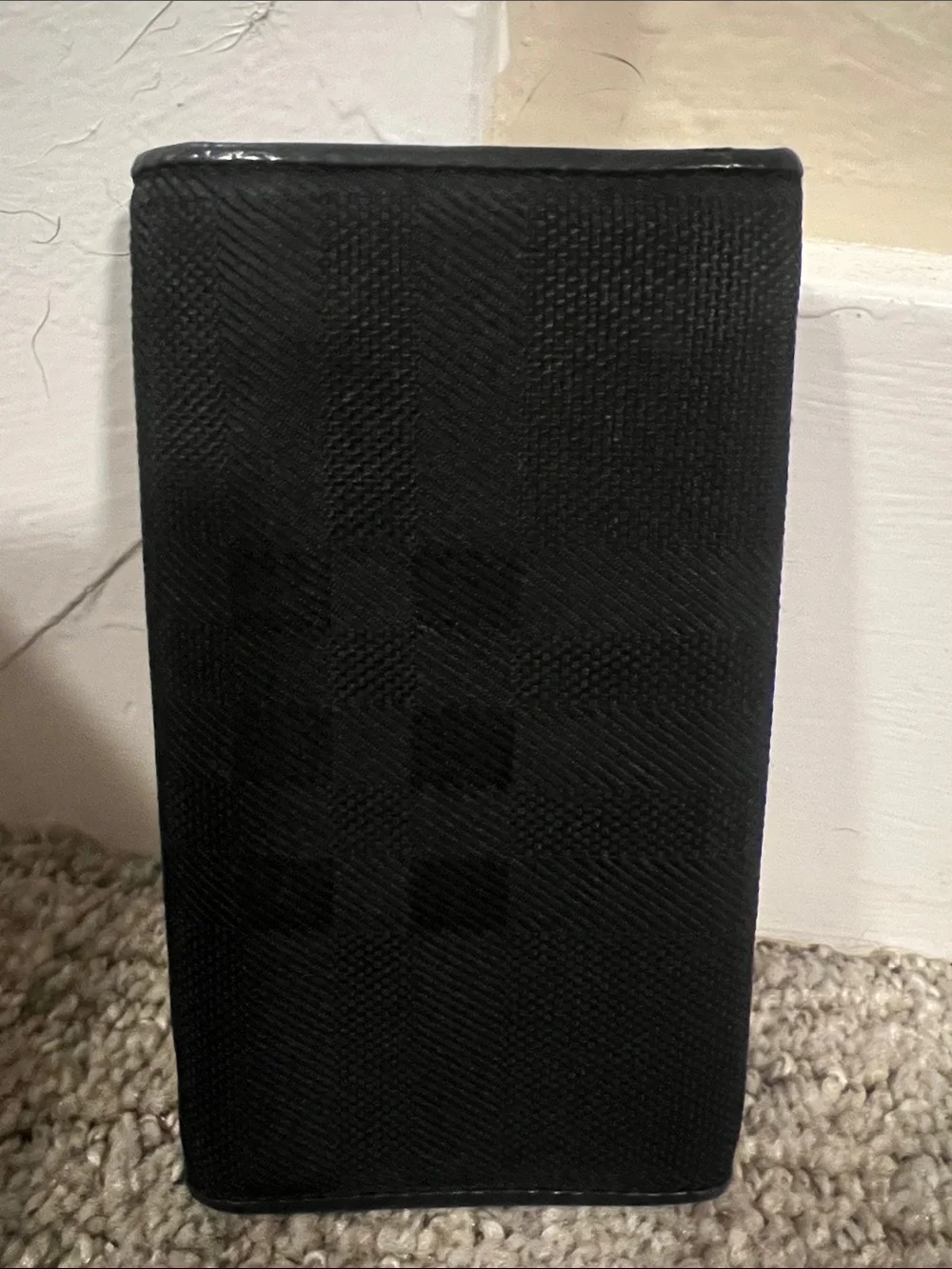 Burberry Black Leather & Fabric Men's Wallet